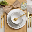 Essential Collection Porcelain Dinnerware and Serveware, 16 Piece Set, Service for 4