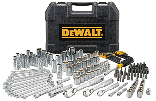 DEWALT Mechanics Tool Set, 1/4" & 3/8" & 1/2" Drive, SAE/Metric, 205-piece
