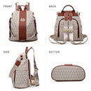 Lightweight Women's Backpack Multi Zipper Pocket Signature Shoulder Bag