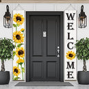 Sunflower Hanging Banners Spring Welcome Porch Banners