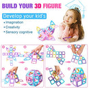 Magnetic Tiles Toys for 3 4 5 6 7 8+ Year Old Boys Girls Upgrade Macaron Castle Magnetic Blocks Building Set for Toddlers STEM Creativity/Educational Toys for Kids Age 3-6 Christmas Birthday Gifts