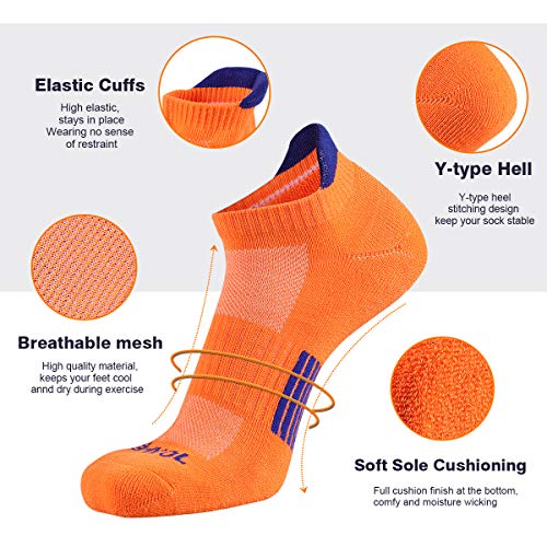 Men’s Athletic Socks Low Cut Cushion Running Socks Breathable