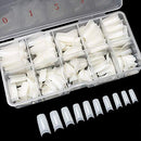 500PCS Half Cover False Nails Tips - Acrylic Nail Tips, 10 Sizes Lady French Style Acrylic