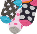 Socks Little Girls Dots/Hearts/Stripes Fashion Crew Socks 6 Pairs Pack, Multi, Small