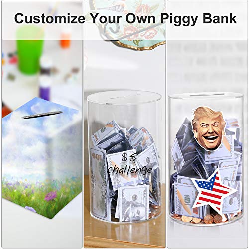 Piggy Bank for Adults Break to Open, Clear Piggy Bank