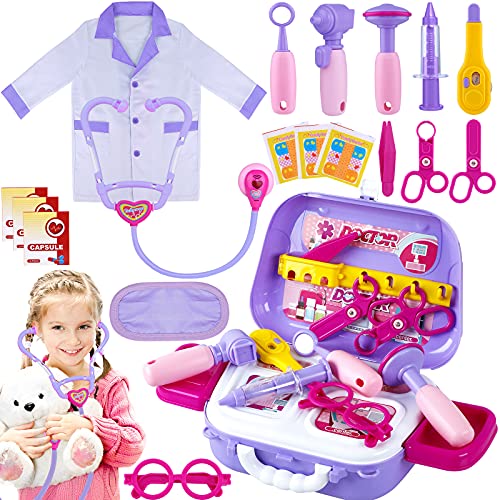 Doctor Kit for Kids with Carry Case, Doctor Halloween Costume for Kids