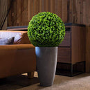 2 PCS 15.7 inch 3 Layers Artificial Plant Topiary Ball Faux Boxwood Decorative Balls