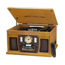 8-in-1 Bluetooth Record Player & Multimedia Center, Built-in Stereo Speakers