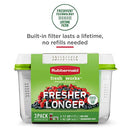 FreshWorks Saver, Medium Tall Produce Storage Container, 12.7-Cup, Clear