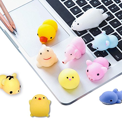 30 PCS Squishies Mochi Squishy Toys, Mini Kawaii Animals Squeeze Stress Relief Toys