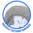 Nuby Soothing Teething Mitten with Hygienic Travel Bag, Grey, 1 Count