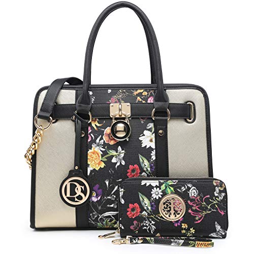 Women Designer Handbags and Purses Two Tone Fashion Satchel Bags Tote Bags