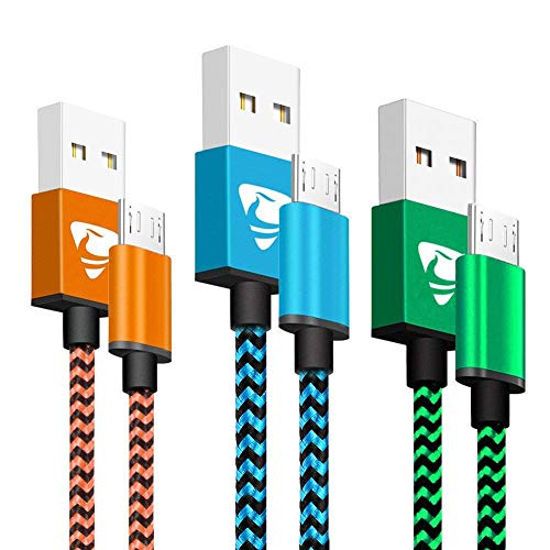 Micro USB Cable Aioneus Fast Android Charging Cord 6FT 3Pack Charging Cable