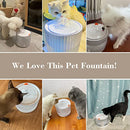 Cat Water Fountain Wireless,luti Water Fountain for Cats Inside with Wireless Pump,77OZ