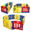 Kidzone Interactive Baby Playpen 8 Panel Safety Gate Children Play Center Home