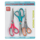 Scissors All Purpose,8.5" Multipurpose Scissors Bulk 3-Pack,Stainless Steel Sharp Scissors
