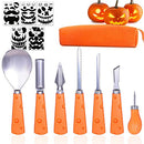 Halloween Pumpkin Carving Kit with 12pcs Stencils, 7 Pieces Pumpkin Carving Tools Set