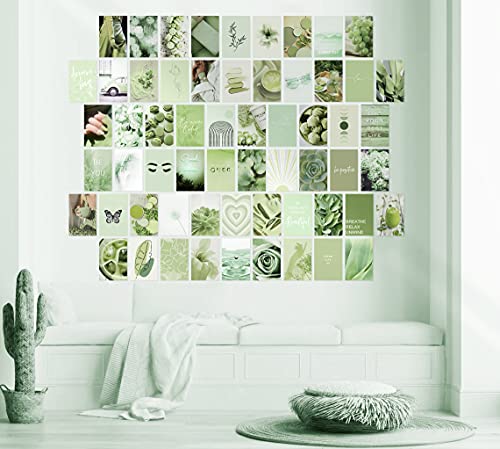 Sage Green Wall Collage Kit Aesthetic Pictures, Aesthetic Room Decor