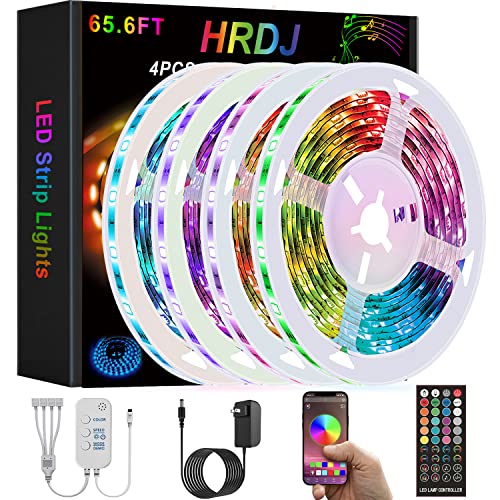 Led Strip Lights 65.6ft, Music Sync Color Changing Led Lights for Bedroom 5050 SMD 