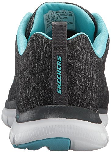 Skechers Women's Flex Appeal 2.0 Fashion Sneaker, black light blue