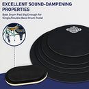 Low Volume Cymbal Pack with Drum Mute Pads, All-In-One 5-Piece Cymbal Set