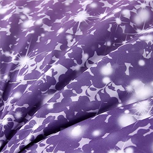 4 Piece Toddler Bedding Set for Girls Pink Purple Glitter Toddler Comforter Set