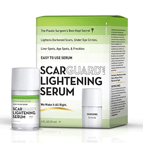 Scarguard Lightening Serum | Skin Brightening Formula for Darkened Scars, Age Spots, Under-Eye Circles, Freckles & Hyper-Pigmentation | 0.5 fl oz