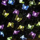 Outdoor Solar String Lights Butterfly Decorative Fairy Lights, 17.7ft 36 Led Solar