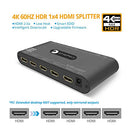 gofanco Prophecy Intelligent 1x4 HDMI Splitter 18Gbps - Auto Scaling, Upgradable