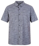 Men's One and Only Textured Short Sleeve Button Up, black, XL