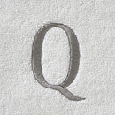 Casual Monogram Bath Towel, Q, 28x54, White