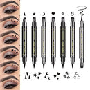 6 Pcs Double-headed Liquid Eyeliner Stamp Pen Set