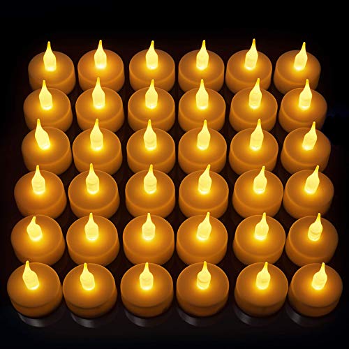 LED Candles [24 Pack] Lasts 2X Longer, Realistic Tea Lights Candles, LED Tealight Candles