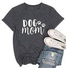 Dog Mom Tshirts for Women Funny Dog Paw Graphic Print Short Sleeve