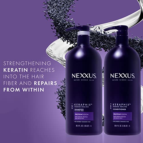 Keraphix Shampoo for Damaged Hair With ProteinFusion Keratin Protein, Black Rice