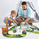 Dinosaur Toys,Create A Dinosaur World Road Race,Flexible Track Playset