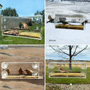 Window Bird Feeders with Strong Suction Cups - 4 Cups Tray with Drainage Holes