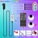 Led Strip Lights 65.6ft, Music Sync Color Changing Led Lights for Bedroom 5050 SMD 