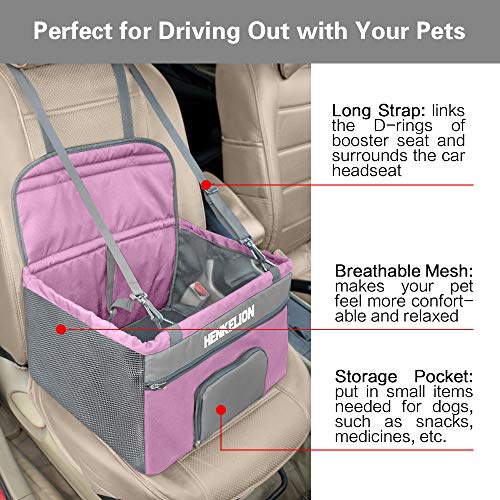 Small Dog Car Seat, Dog Booster Seat for Car Front Seat, Pet Booster Car Seat
