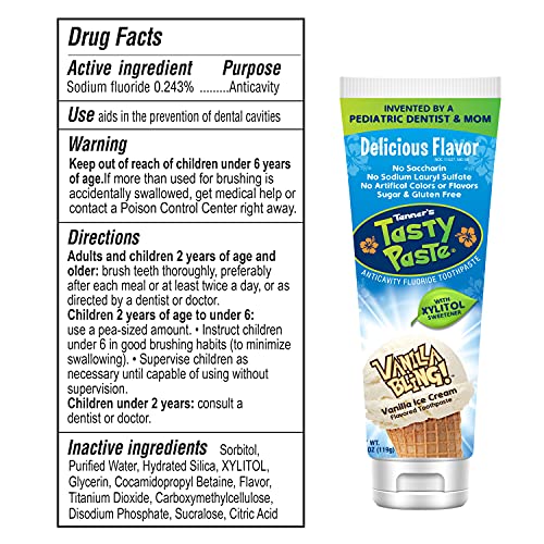 Vanilla Bling - Anticavity Fluoride Children’s Toothpaste/Great Tasting