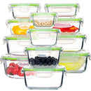 Glass Food Storage Containers with Lids, [24 Piece] Airtight Glass Storage Containers