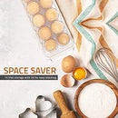 Egg Container For Refrigerator - 14 Egg Container With Lid & Handle, Egg Holder For Refrigerator, Egg Storage & Egg Tray (Pack of 1)