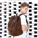 High Capacity Canvas Vintage Backpack - for School Hiking Travel 12-17" Laptop