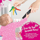 Toddler Play Purse for Kids Ages 3-5 4-5, Purse Toys with Pretend Makeup, Keys, Smartphone