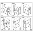 Life Concept Kitchen Microwave Cart 3-Tier Kitchen Utility Cart and Rolling Bakers Rack