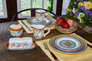 16 Piece Stoneware Dinnerware Set, Service for 4