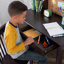 Wooden Study Desk with Chair - Drawers, Extra Storage, Handles, Gift for Ages 5-10