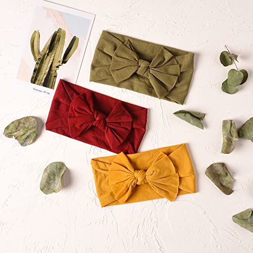 Prohouse 16PCS Baby Nylon Headbands Hairbands Hair Bow Elastics for Baby Girls Newborn Infant Toddlers Kids