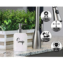 Soap Dispenser – 13oz, Ceramic, White Hand Pump