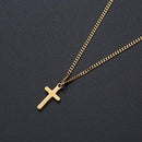 Cross Necklace for Women 14K Gold Filled Stainless Steel Small Cross Pendant